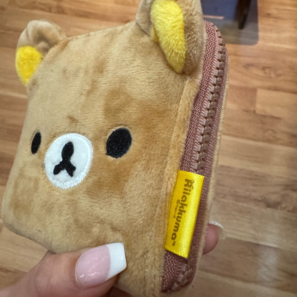 Brown Plush Coin Purse. Rilakkuma